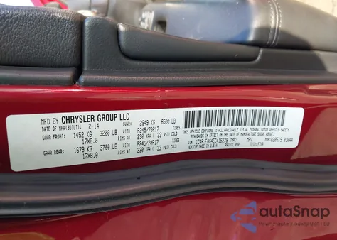 2014 Jeep Grand Cherokee Laredo из США, поврежденный, VIN 1C4RJFAG4EC415279